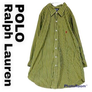 ポロラルフローレン(POLO RALPH LAUREN)のポロ ラルフローレン★ANDREW Aライン ロング丈 ストライプ柄シャツ(シャツ/ブラウス(長袖/七分))