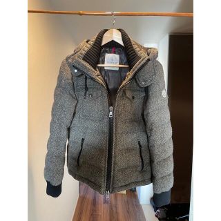 モンクレール(MONCLER)のモンクレール フロリアン サイズ0 ツイードダウン ウール ヘリンボーン(ダウンジャケット)