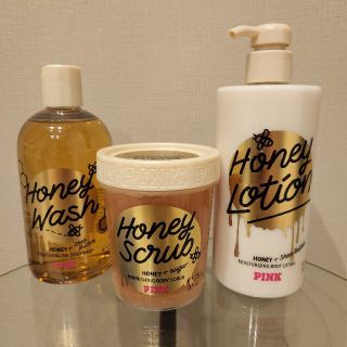 ヴィクトリアズシークレット(Victoria's Secret)のPINK   Honey Body Care 3点セット(ボディクリーム)