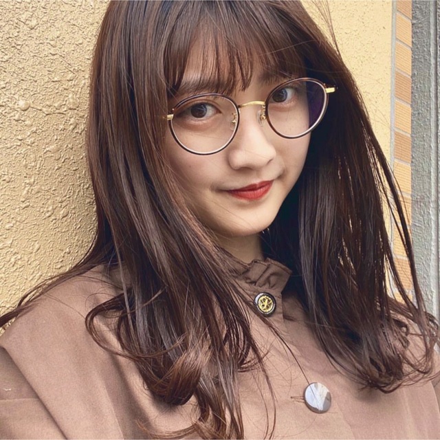 JINS(ジンズ)の【 AWモデル 】 ブラウンデミ  CLASSIC  Acetate＆Metal レディースのファッション小物(サングラス/メガネ)の商品写真