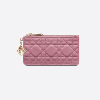 クリスチャンディオール(Christian Dior)のLADY DIOR スモールジップ カードホルダー 財布コインケース(財布)