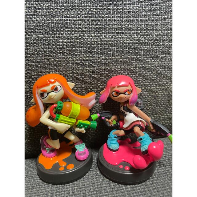 amiibo ガール オレンジ　ネオンピンク　スプラトゥーン　 エンタメ/ホビーのフィギュア(ゲームキャラクター)の商品写真