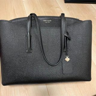 ケイトスペードニューヨーク(kate spade new york)のケイトスペード　ビジネスバッグ　黒　革　トートバッグ　ハンドバッグ(トートバッグ)