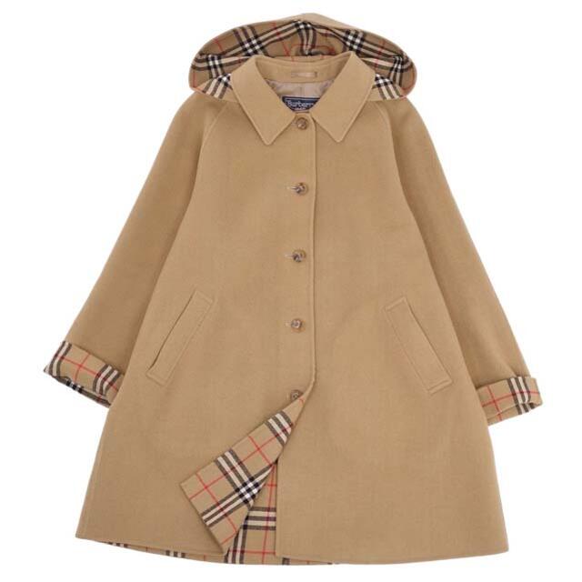 BURBERRY(バーバリー)のVintage バーバリー コート フード付き ウール カシミヤ 15 ベージュ レディースのジャケット/アウター(その他)の商品写真