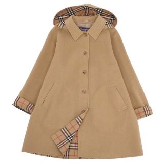 バーバリー(BURBERRY)のVintage バーバリー コート フード付き ウール カシミヤ 15 ベージュ(その他)