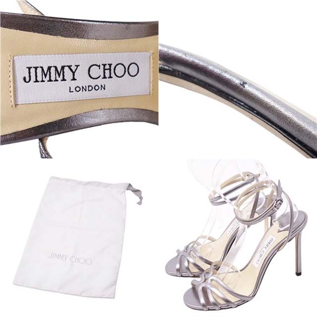 JIMMY CHOO(ジミーチュウ)のジミーチュウ サンダル ヒール ストラップ レディース シューズ 靴 38 レディースの靴/シューズ(サンダル)の商品写真