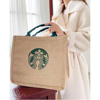 スターバックスコーヒー(Starbucks Coffee)の【韓国限定】スターバックス スタバ トートバッグ　麻(トートバッグ)