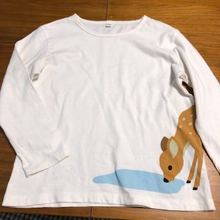 ムジルシリョウヒン(MUJI (無印良品))の130 無印　シカ　長袖tシャツ(Tシャツ/カットソー)