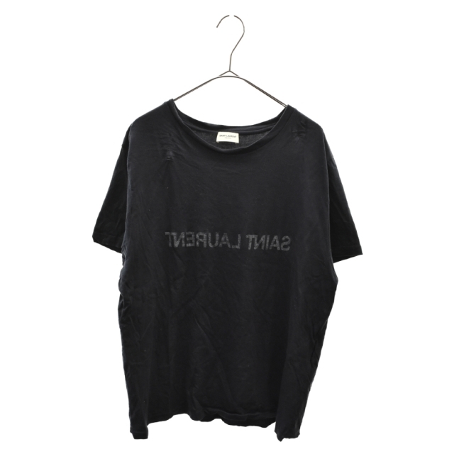 SAINT LAURENT PARIS サンローランパリ Reverse Logo Tee 663278 Y36HE リバースロゴ 半袖Tシャツ 反転ロゴ カットソー ブラック