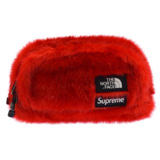 シュプリーム(Supreme)のSUPREME シュプリーム 20AW×THE NORTH FACE Faux Fur Waist Bag×ノースフェイス フェイクファーウエストバッグ レッド FN0A5G87(ウエストポーチ)