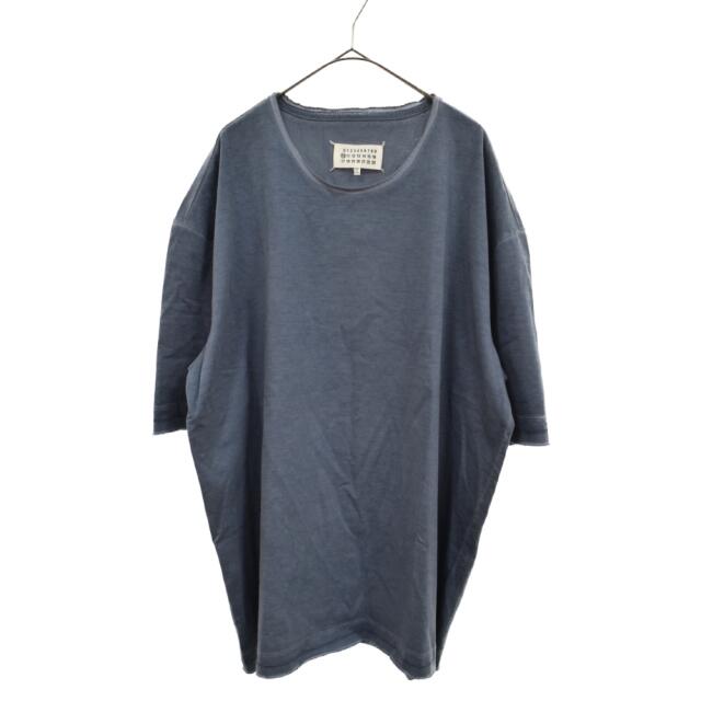 Maison Margiela メゾンマルジェラ 22SS Unfinished Heavy Jersey Tee ヘビージャージー オーバーサイズTシャツ ブルー s50gc0668645センチ肩幅