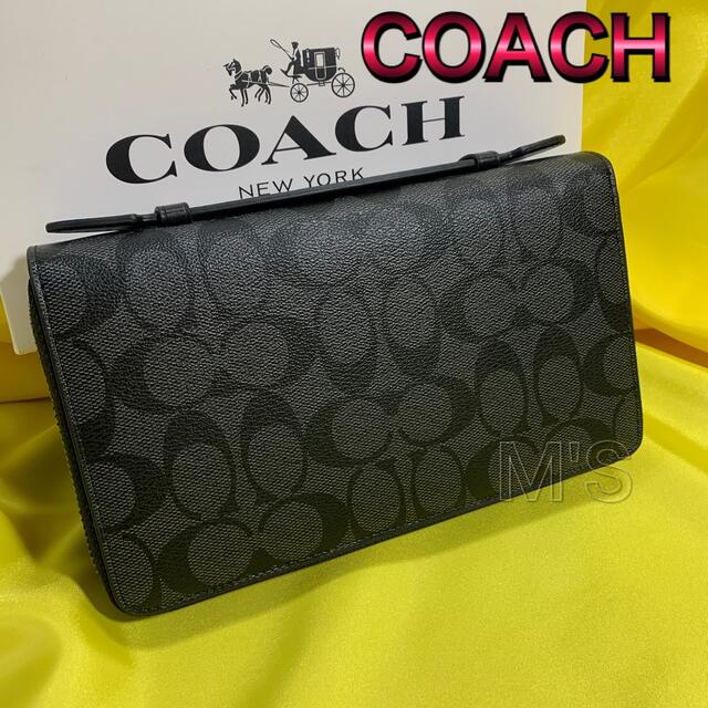 COACH(コーチ)の【正規保証】coachコーチ ダブルジップ トラべルオーガナイザー  メンズのファッション小物(長財布)の商品写真