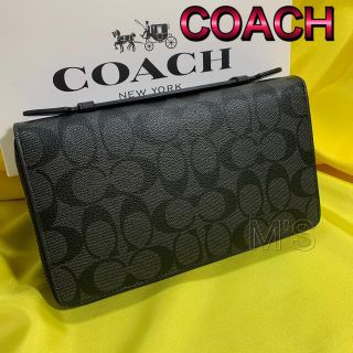 コーチ(COACH)の【正規保証】coachコーチ ダブルジップ トラべルオーガナイザー (長財布)