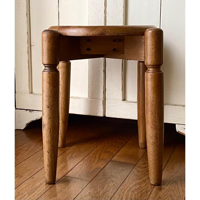ヴィンテージ木製スツール 丸椅子　サイドテーブル　北欧　インテリア　レトロモダン 8