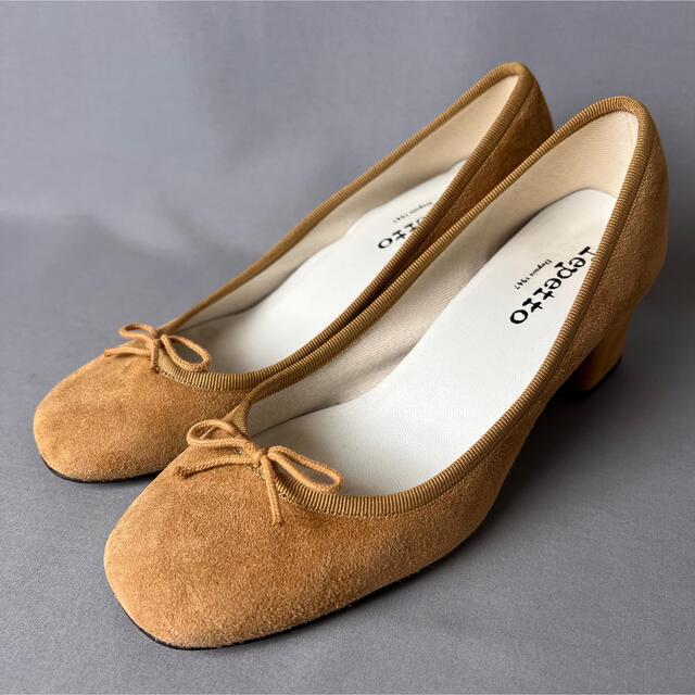 repetto(レペット)の37. レペット repetto スエード パンプス ベージュ 5.5cmヒール レディースの靴/シューズ(ハイヒール/パンプス)の商品写真