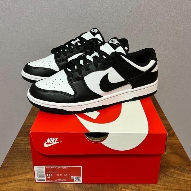 NIKE DUNK LOW RETRO パンダ ブラック / ホワイト 9.5