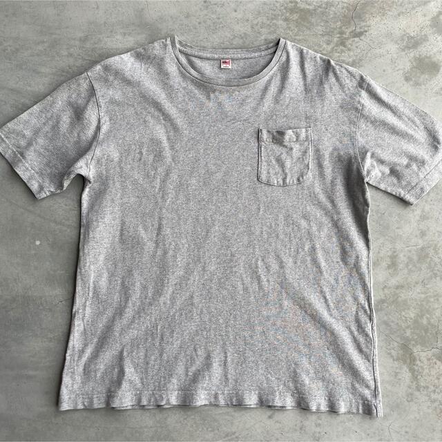 (NEVER) Acquiesce Tシャツ 胸ポケット 無地 グレー XL メンズのトップス(Tシャツ/カットソー(半袖/袖なし))の商品写真