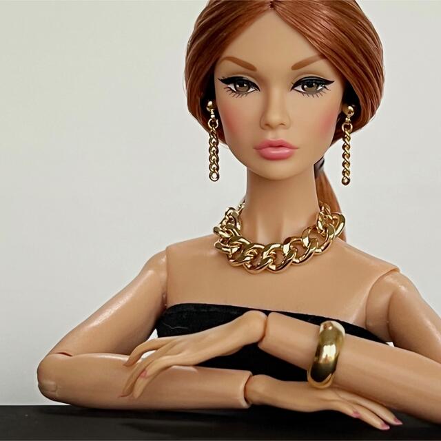 Chunky Chain Necklace アクセサリーセット gold  ハンドメイドのぬいぐるみ/人形(その他)の商品写真