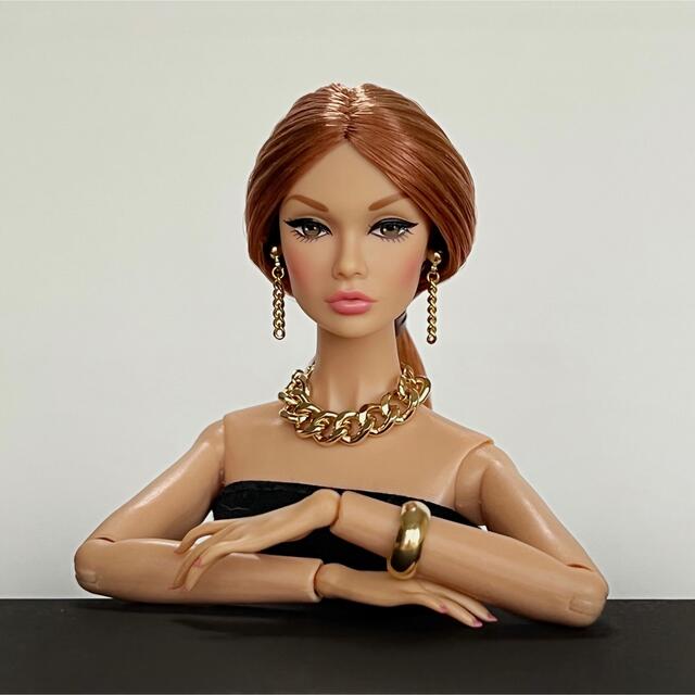 Chunky Chain Necklace アクセサリーセット gold  ハンドメイドのぬいぐるみ/人形(その他)の商品写真