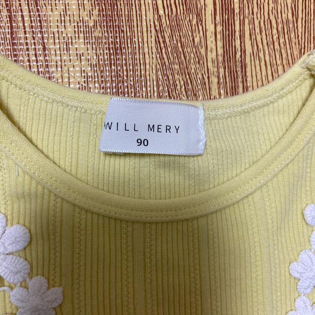 WILL MERY(ウィルメリー)のWILL MERY トップス長袖　90 お花　ロンT キッズ/ベビー/マタニティのキッズ服女の子用(90cm~)(Tシャツ/カットソー)の商品写真