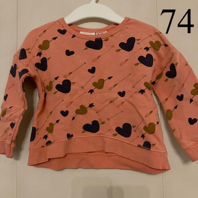 ZARA KIDS(ザラキッズ)のハート❤トレーナー74 キッズ/ベビー/マタニティのベビー服(~85cm)(トレーナー)の商品写真