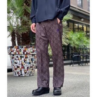 新品未使用 needles トラックパンツ ペイズリー柄 ブラック 総柄 www