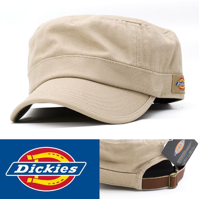 美品 Dickies ディッキーズ ワークキャップ ベージュ キャップ - キャップ