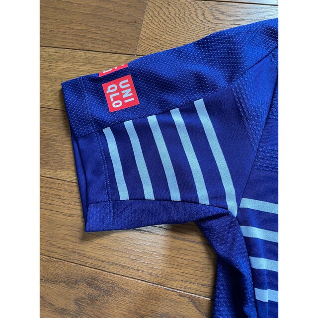 UNIQLO(ユニクロ)の新品 ユニクロ ドライEXポロシャツ 錦織圭 Lサイズ BLUE スポーツ/アウトドアのテニス(ウェア)の商品写真