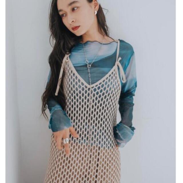 Marte(マルテ)のmarte  Beehive Mesh Dress レディースのワンピース(ロングワンピース/マキシワンピース)の商品写真