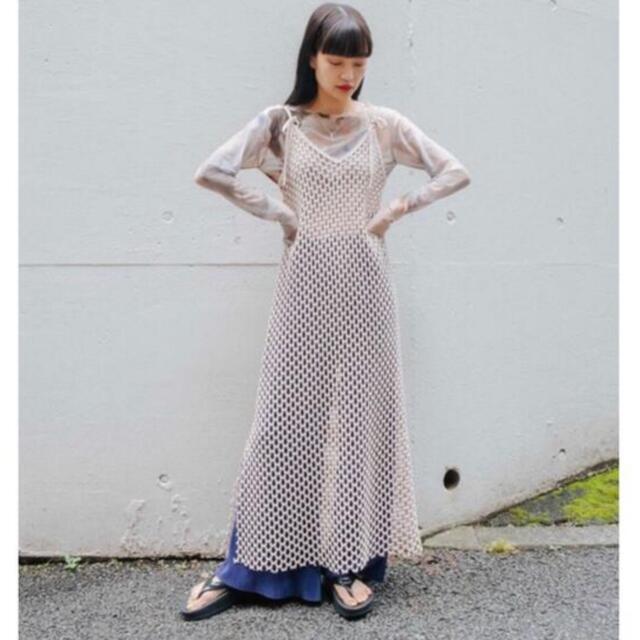 Marte(マルテ)のmarte  Beehive Mesh Dress レディースのワンピース(ロングワンピース/マキシワンピース)の商品写真