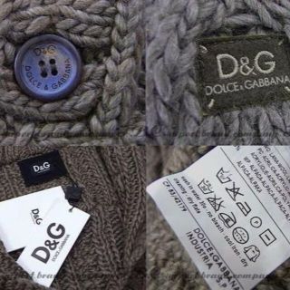 ★DOLCE&GABBANA★ドルガバ D&Gアルパカ混ウールニットカーキ★M★