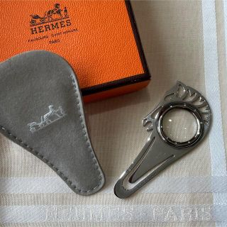 エルメス(Hermes)のタイガー2530様専用　HERMES マネークリップ ブックマーカー ハンカチ付(マネークリップ)