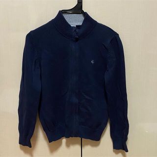 プチバトー(PETIT BATEAU)のプチバトー☆ネイビージップアップカーディガン(8ans)コットン(カーディガン)