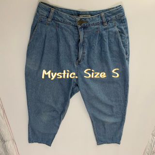 ミスティック(mystic)の【mystic】レディース、ワイドストレートデニムパンツ　Ｓサイズ(デニム/ジーンズ)