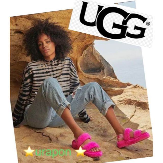 激可愛い✨新品✨22～23㎝相当✨鮮やかピンク～♬✨UGG✨OH YEAHシープスキンインソール