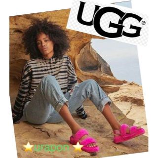 アグ(UGG)の激可愛い✨新品✨22～23㎝相当✨鮮やかピンク～♬✨UGG✨OH YEAH(サンダル)