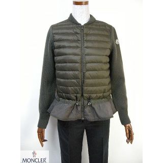 モンクレール(MONCLER)のサイズS◆新品本物◆モンクレール フリル付ニット切替ダウンジャケット レディース(ダウンジャケット)