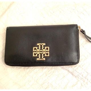 トリーバーチ(Tory Burch)のトリーバーチ 長財布(ラウンドファスナー) ブリテン ブラック 黒　ユニセックス(財布)