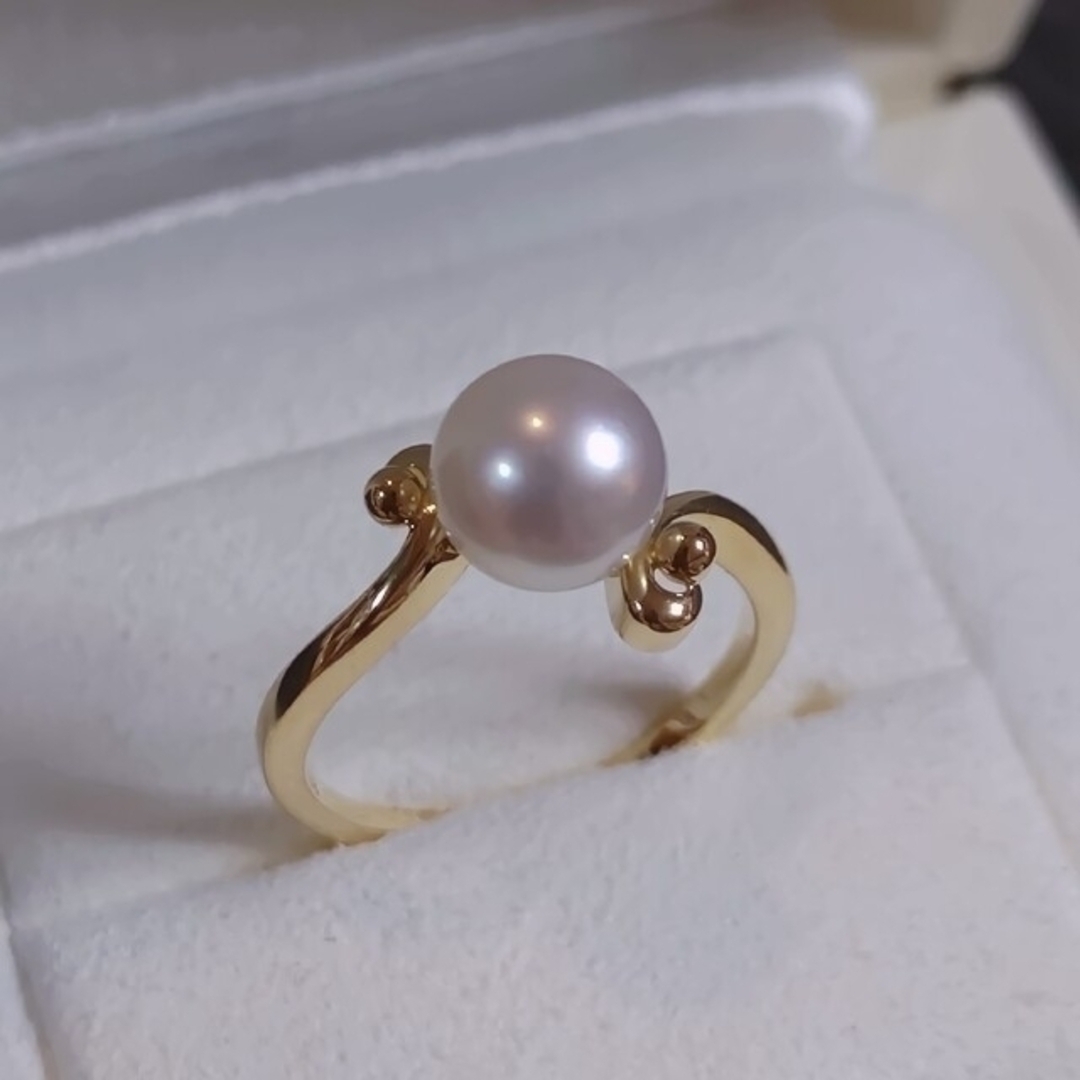 贅沢 - MIKIMOTO ミキモト 真珠 パール アコヤ 未使用 9号 K18リング