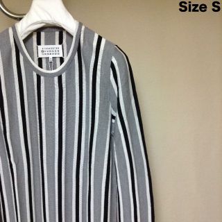 マルタンマルジェラ(Maison Martin Margiela)の新品 S マルジェラ 19ss ストライプ柄ニット グレー 9604(ニット/セーター)