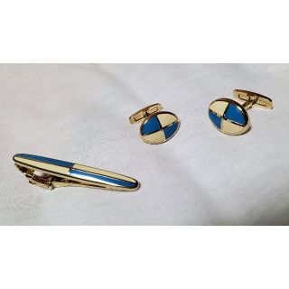 Saint Laurent - 正規未 イヴサンローラン YSL 2カラーカフスボタン 青