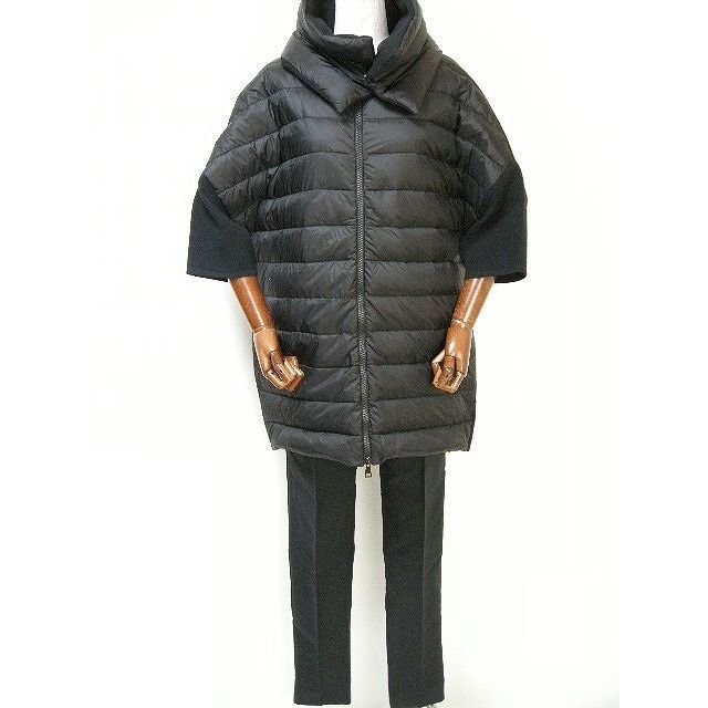 人気メーカー・ブランド MONCLER - レディース 黒 ダウンコート ニット