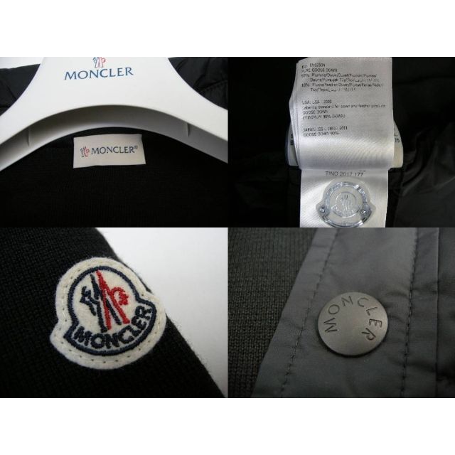 MONCLER(モンクレール)のサイズXL◆新品 本物◆モンクレール シャツ型ニット切替ダウンジャケット メンズ メンズのジャケット/アウター(ダウンジャケット)の商品写真