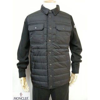 モンクレール(MONCLER)のサイズXL◆新品 本物◆モンクレール シャツ型ニット切替ダウンジャケット メンズ(ダウンジャケット)