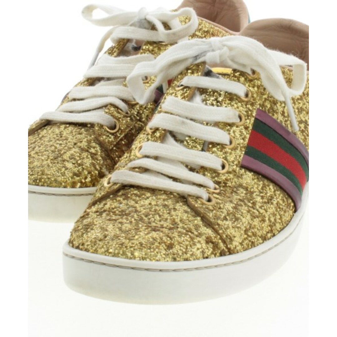 Gucci(グッチ)のGUCCI グッチ スニーカー 42(27cm位) ゴールド 【古着】【中古】 レディースの靴/シューズ(スニーカー)の商品写真