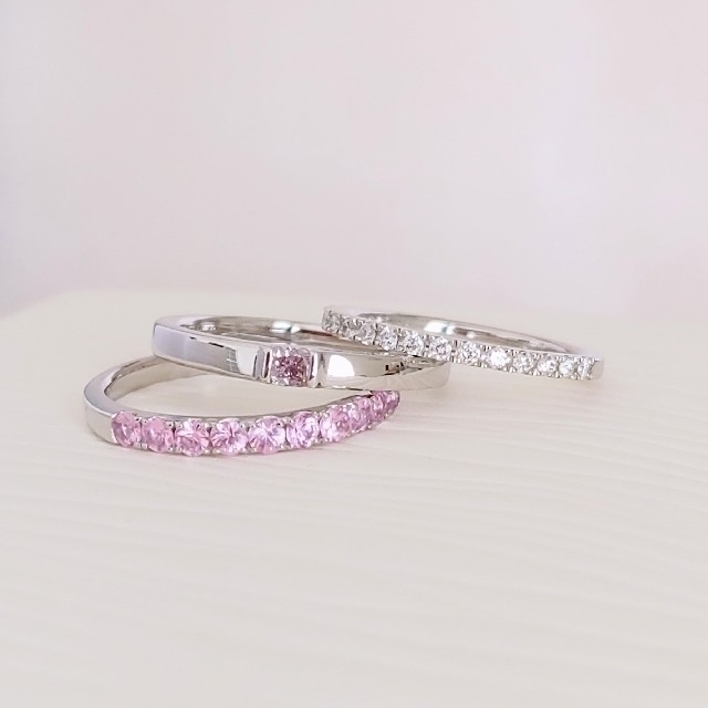 💞ご成約💞Fancy Purplish Pink：リング 💞 レディースのアクセサリー(リング(指輪))の商品写真