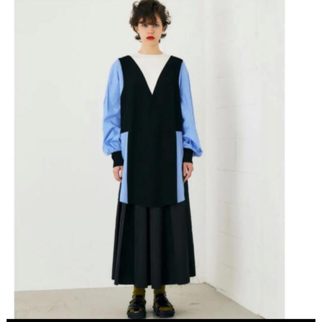 新品タグ付 ENFOLDダブルサテンニット×SHIRT PULLOVER38