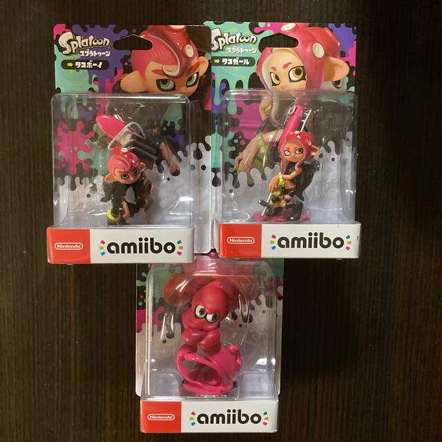 任天堂(ニンテンドウ)のamiibo タコガール　タコボーイ　タコ　３つセット　トリプルセット エンタメ/ホビーのフィギュア(ゲームキャラクター)の商品写真