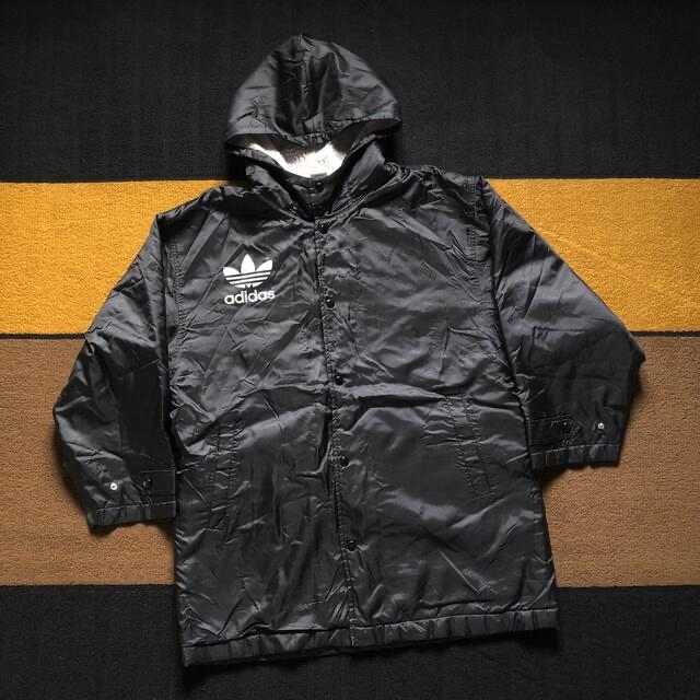 90s ADIDAS アディダス デサント トレフォイル ベンチコート 防寒 昔 | フリマアプリ ラクマ