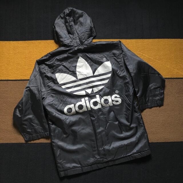90s ADIDAS アディダス デサント トレフォイル ベンチコート 防寒 昔